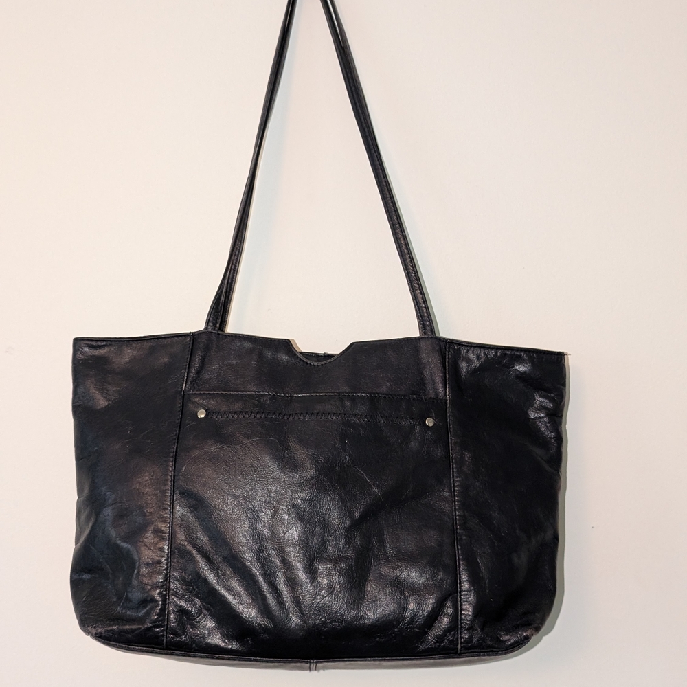 Latico Dark Navy Blue Leather Tote Bag